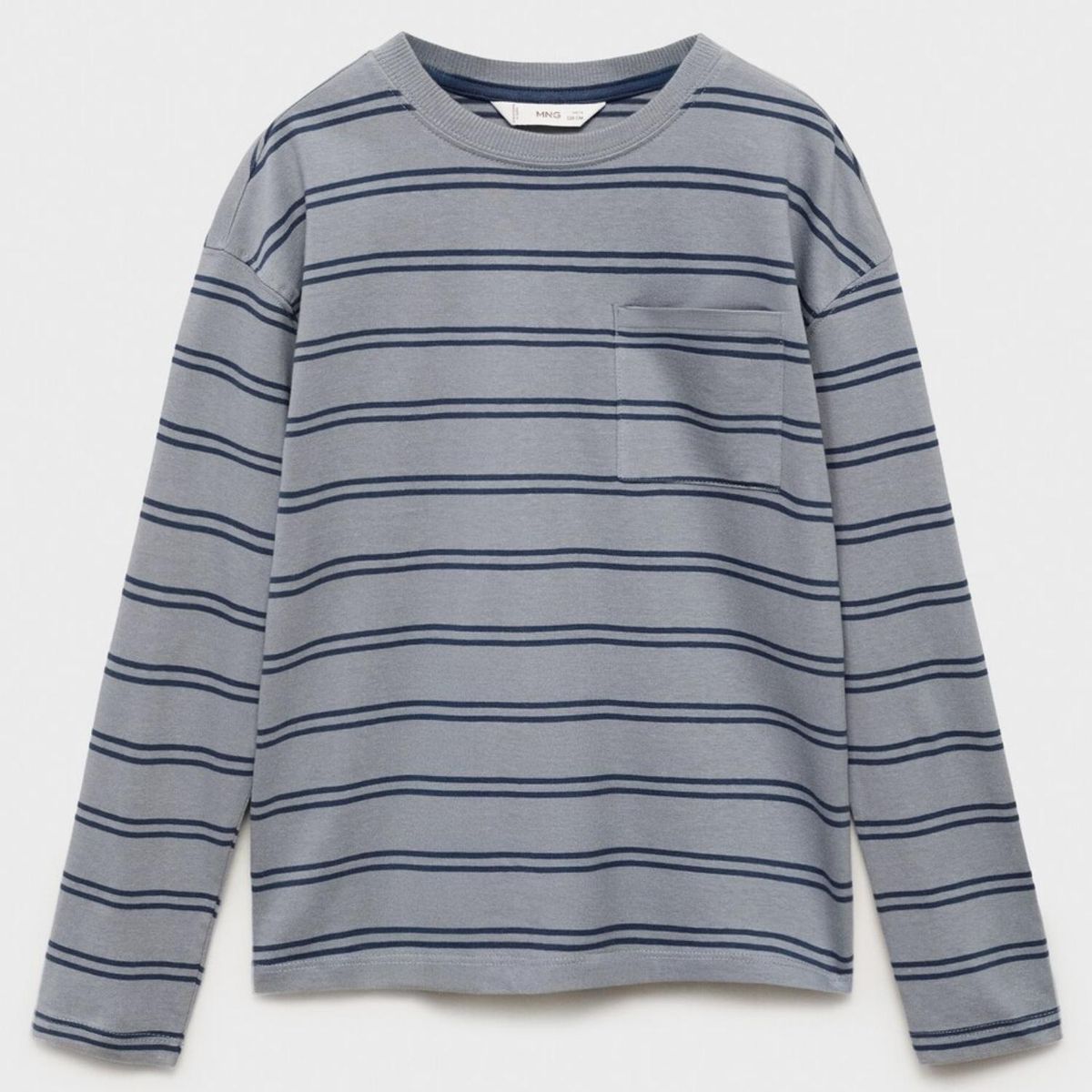 MANGO KIDS - Polera Rayas Bolsillo Niño Mango