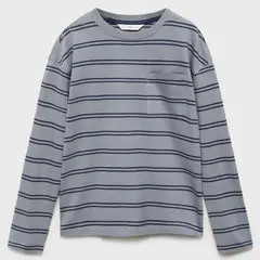 MANGO KIDS - Polera Rayas Bolsillo Niño Mango
