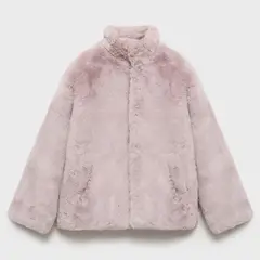 MANGO KIDS - Abrigo Efecto Pelo Niña Mango