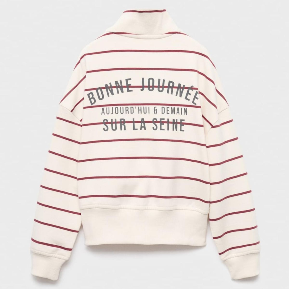 MANGO KIDS - Polerón Rayas Mensaje Estampado Niña Mango