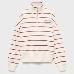 MANGO KIDS - Polerón Rayas Mensaje Estampado Niña Mango