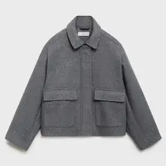 MANGO KIDS - Abrigo Paño Corto Niña Mango