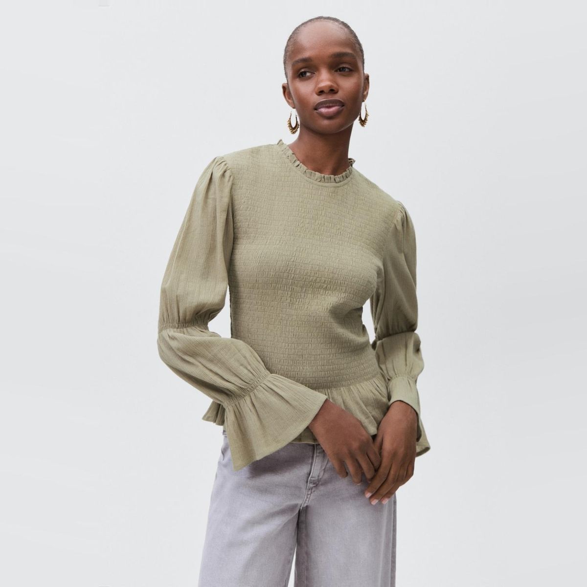 MANGO TEEN - Blusa Fruncida Volantes Niña Mango