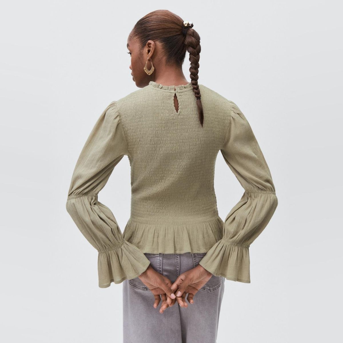 MANGO TEEN - Blusa Fruncida Volantes Niña Mango