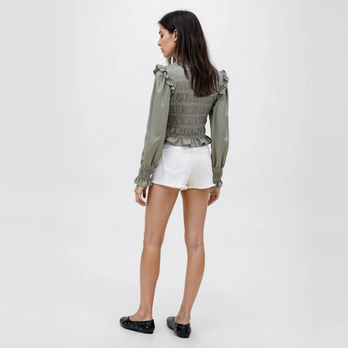 MANGO TEEN - Blusa Fruncida Detalles Bordados Niña Mango