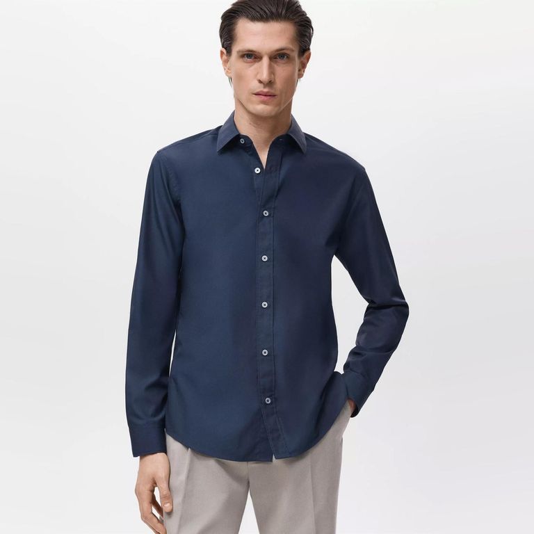 Camisa 100% Algodón Regular Fit Hombre