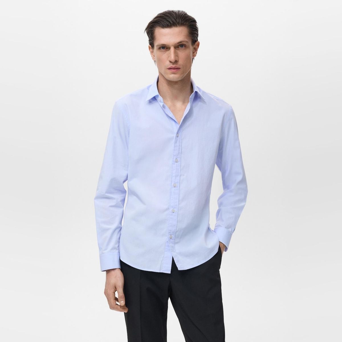 MANGO MAN - Camisa 100% Algodón Regular Fit Hombre Mango Man