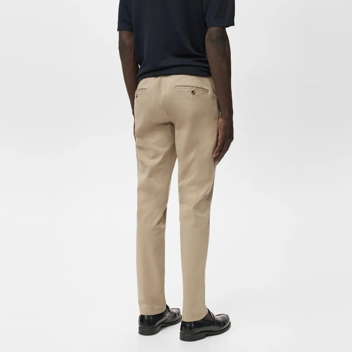 MANGO MAN - Pantalón Barna Slim Fit Chino Sarga Hombre Mango Man