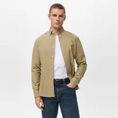 MANGO MAN - Camisa 100% Algodón Oxford Hombre