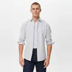 MANGO MAN - Camisa 100% Algodón Rayas Kodak Hombre