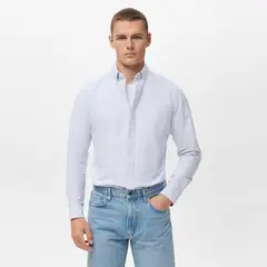 MANGO MAN - Camisa 100% Algodón Rayas Kodak Hombre