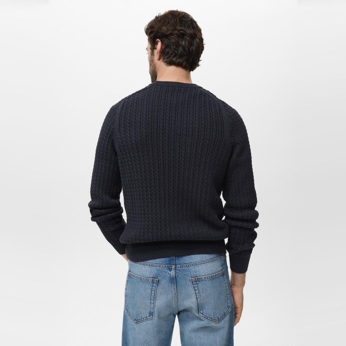 MANGO MAN - Sweater 100% Algodón Trenzado Hombre Mango