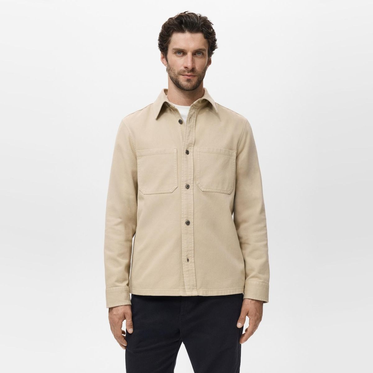 MANGO MAN - Sobrecamisa Vaquera Bolsillos Hombre Mango