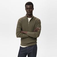 Sweater Canalé Cuello Cremallera Hombre