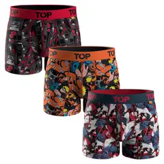 TOP - Pack de 3 Boxers Algodón Naruto Shippūden Hombre