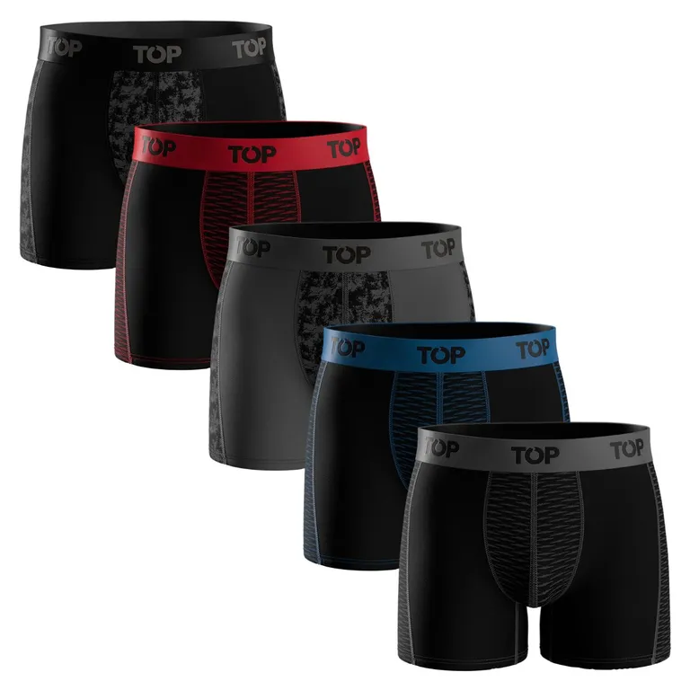 Pack de 5 Boxers Medios Microfibra con Cobre Hombre