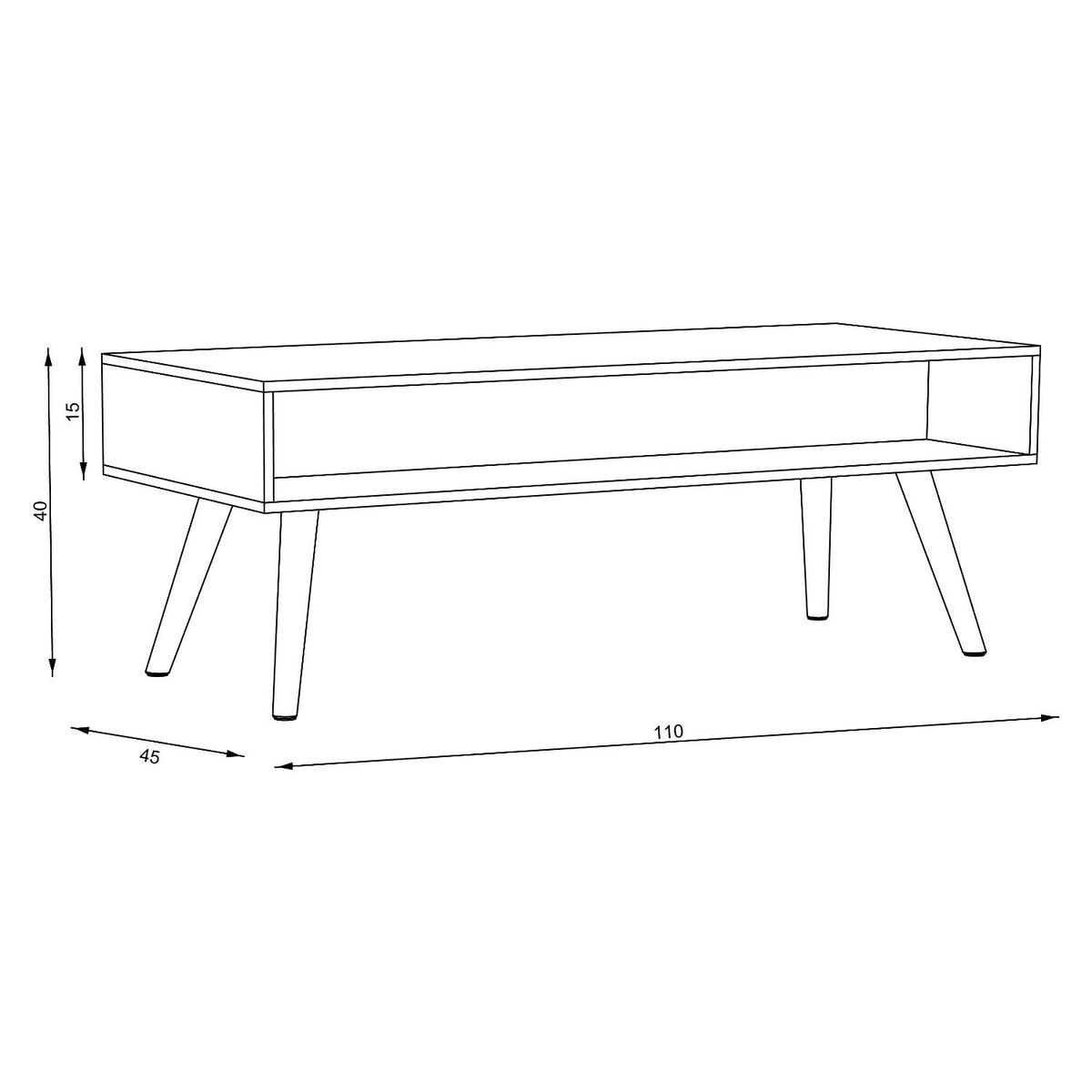 STANFORD - Mesa De Centro Clásica Stanford