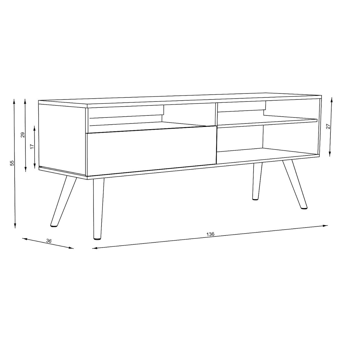 STANFORD - Rack 1 Puerta 2 Repisas Stanford