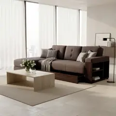 MICA - Sofá Cama Alaska Tela Café