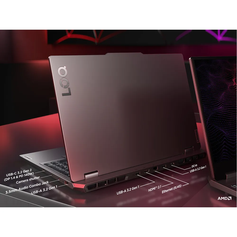 Notebook Gamer LOQ AMD Ryzen 7 7435HS 24GB RAM 512GB SSD RTX 4060 15.6" FHD 144Hz G-SYNC, foto 5