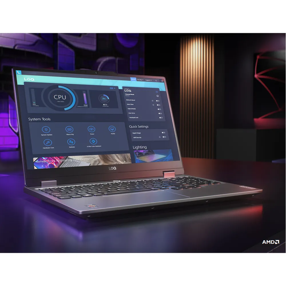 Notebook Gamer LOQ AMD Ryzen 7 7435HS 24GB RAM 512GB SSD RTX 4060 15.6" FHD 144Hz G-SYNC, foto 7