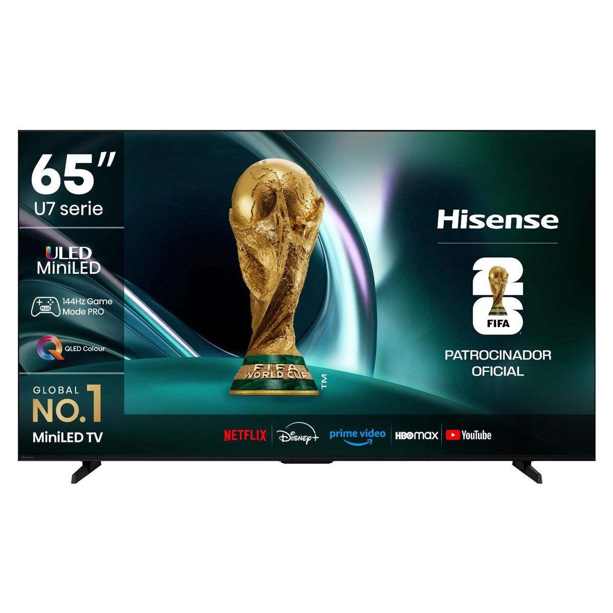 HISENSE - Smart Tv 65" QLED MINILED 4K UHD GOOGLE TV Gamer 144HZ 65U7QG Hisense