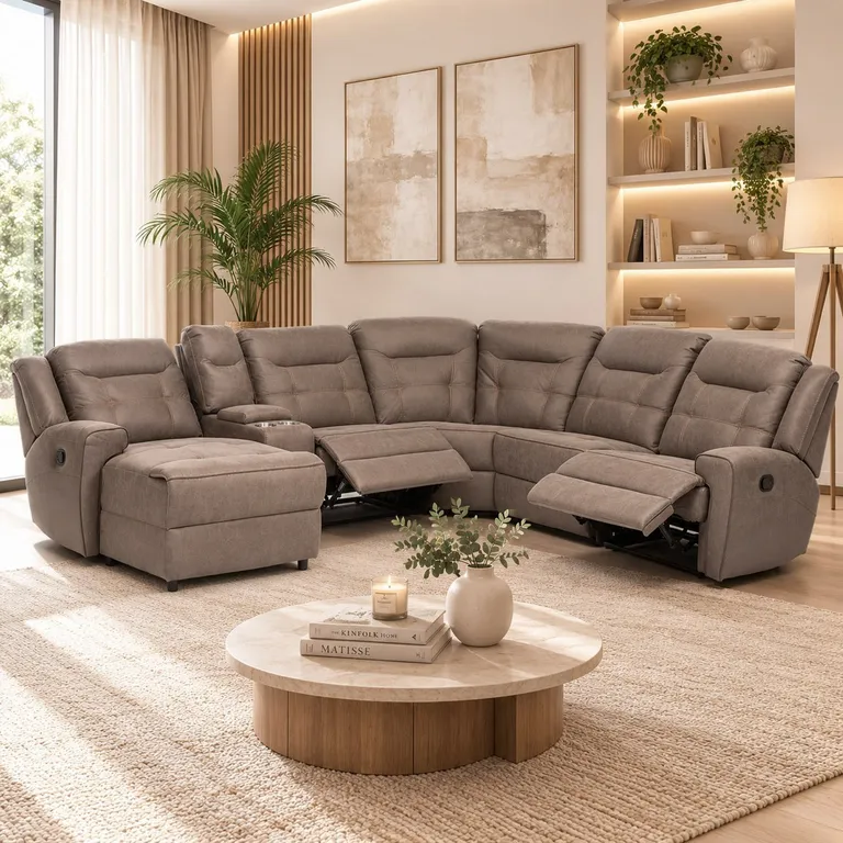 Sofa Seccional Reclinable Vaso Chaise Izquierdo