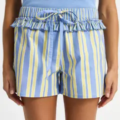 LAAGAM - Short Rayas Vuelo Algodón Mujer