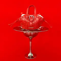 LAAGAM - Cartera Mini con Doble Strap Efecto Piel Mujer