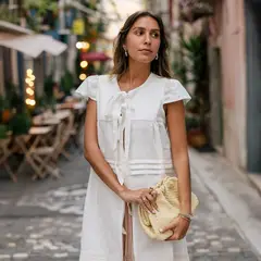 NURRK - Blusa Lino y Algodón Mujer