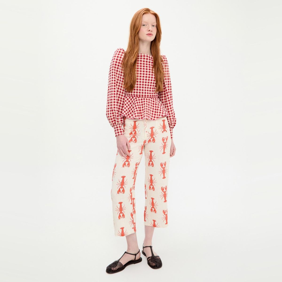 NURRK - Pantalón Recto Estampado Lino Mujer Nurrk