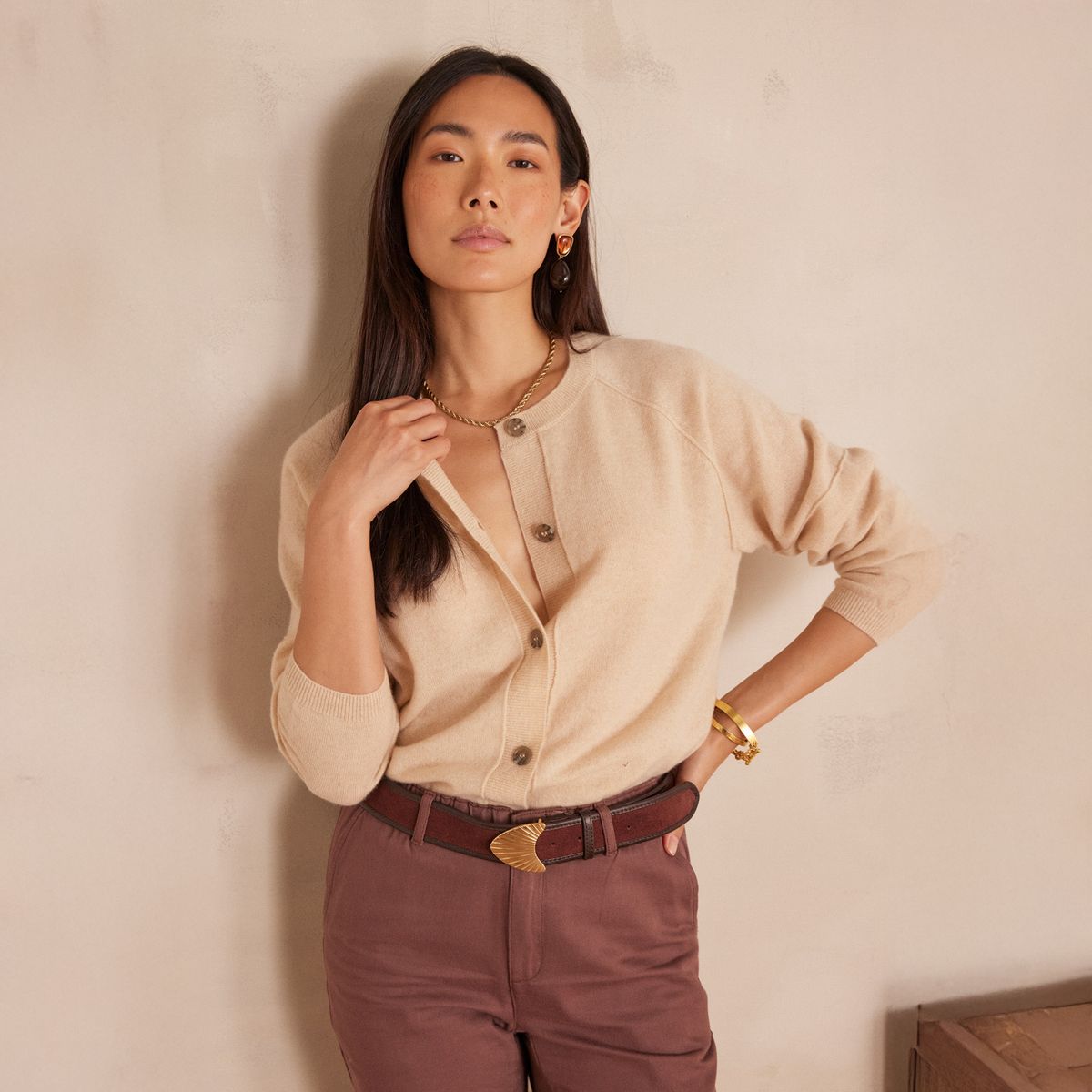 MAISON 123 - Chaleco Botones Cashemere Mujer Maison 123