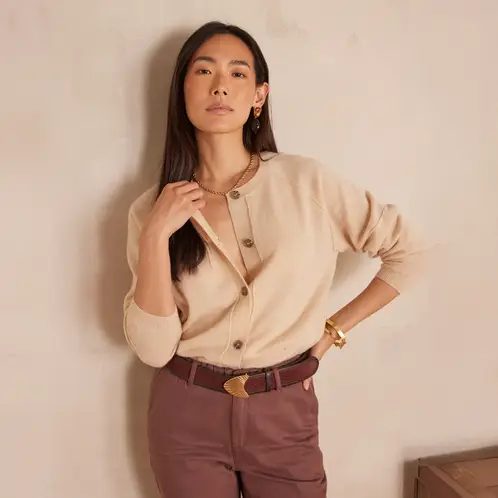 MAISON 123 - Chaleco Botones Cashemere Mujer