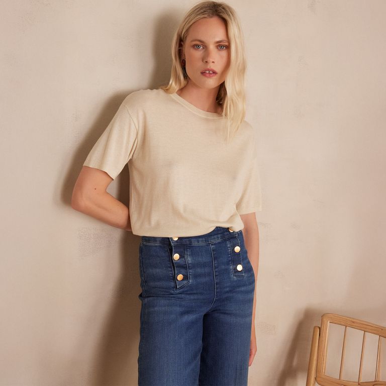 MAISON 123 Sweater Manga Corta Mujer