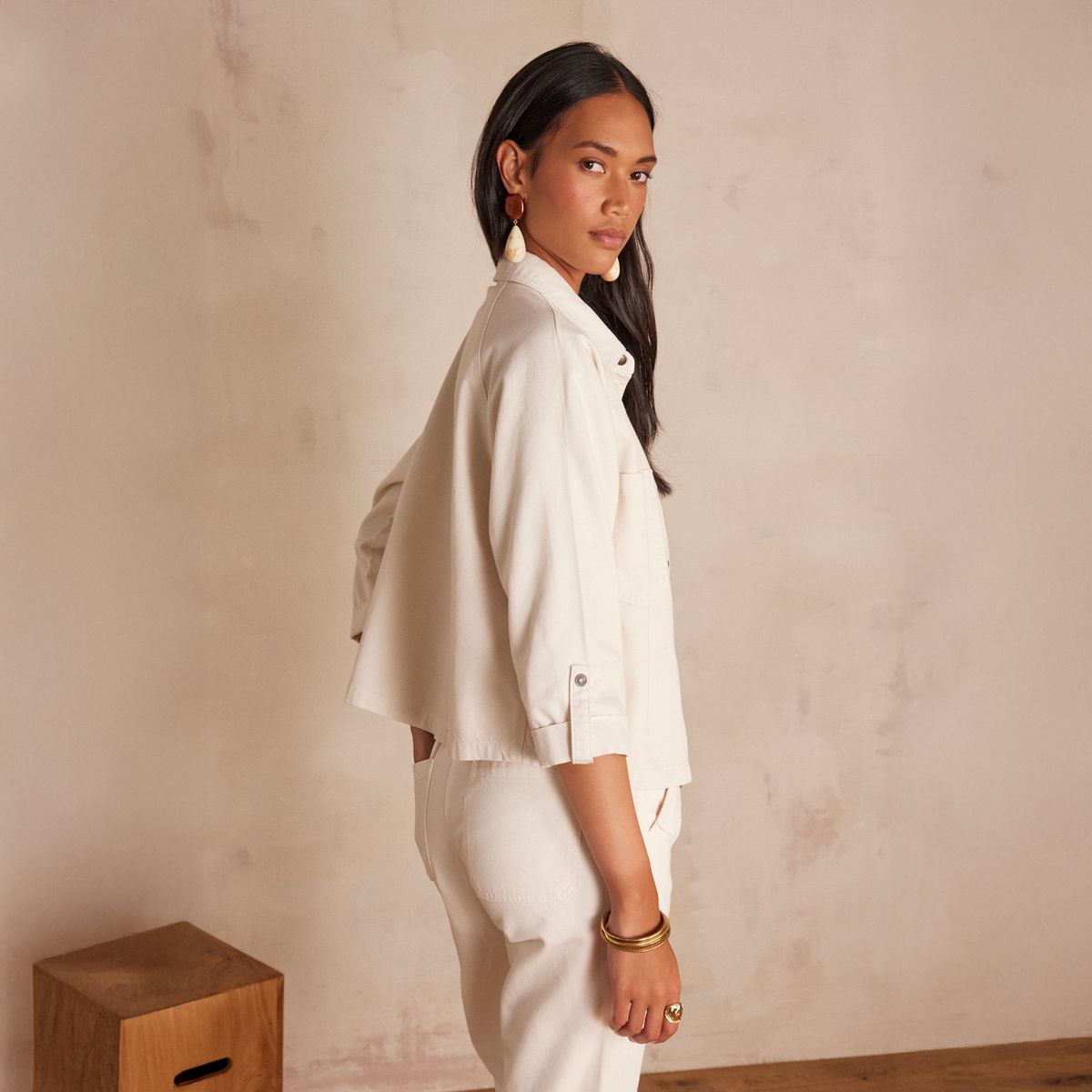 MAISON 123 - Chaqueta Botones Algodón Mujer Maison 123