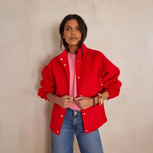 MAISON 123 - Chaqueta Botones Lana Mujer