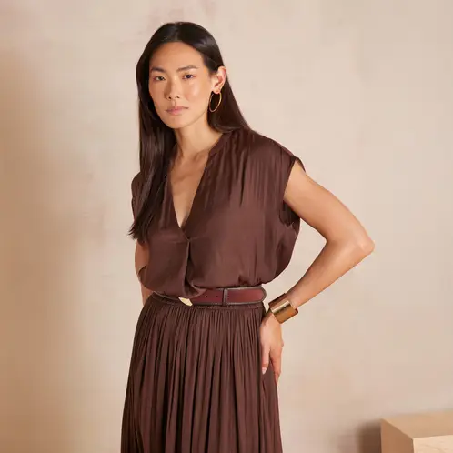 MAISON 123 - Blusa Manga Corta Mujer