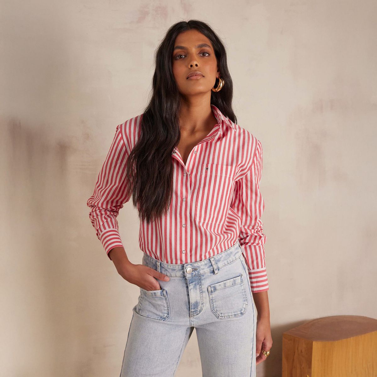 MAISON 123 - Blusa Rayas Algodón Mujer Maison 123