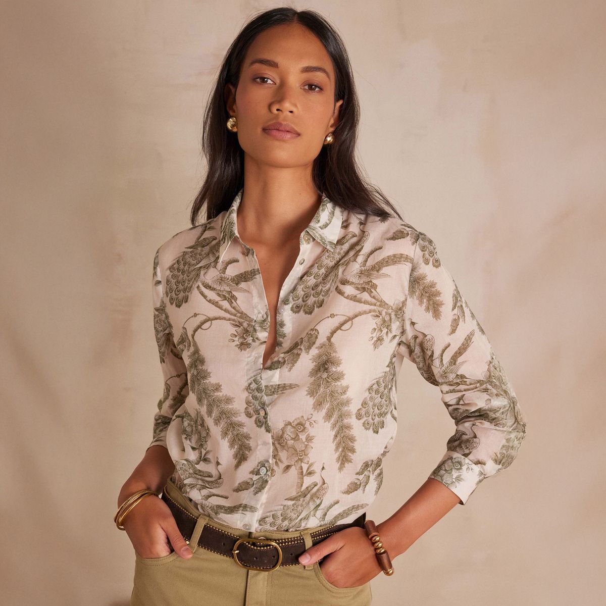 MAISON 123 - Blusa Estampada Algodón Mujer Maison 123