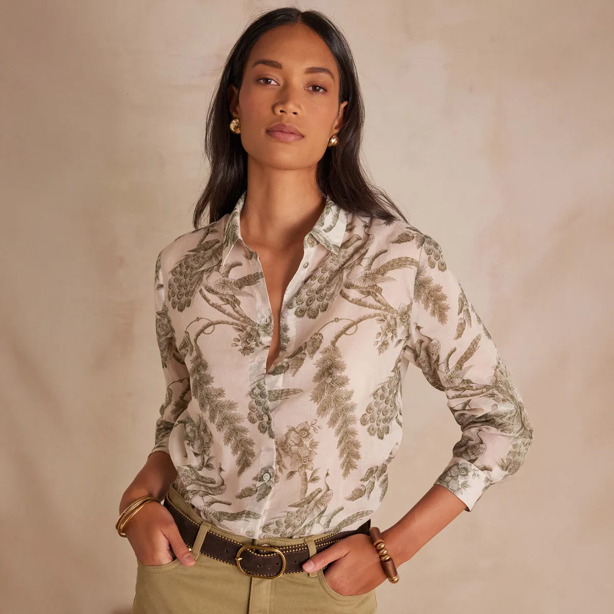 MAISON 123 - Blusa Estampada Algodón Mujer Maison 123