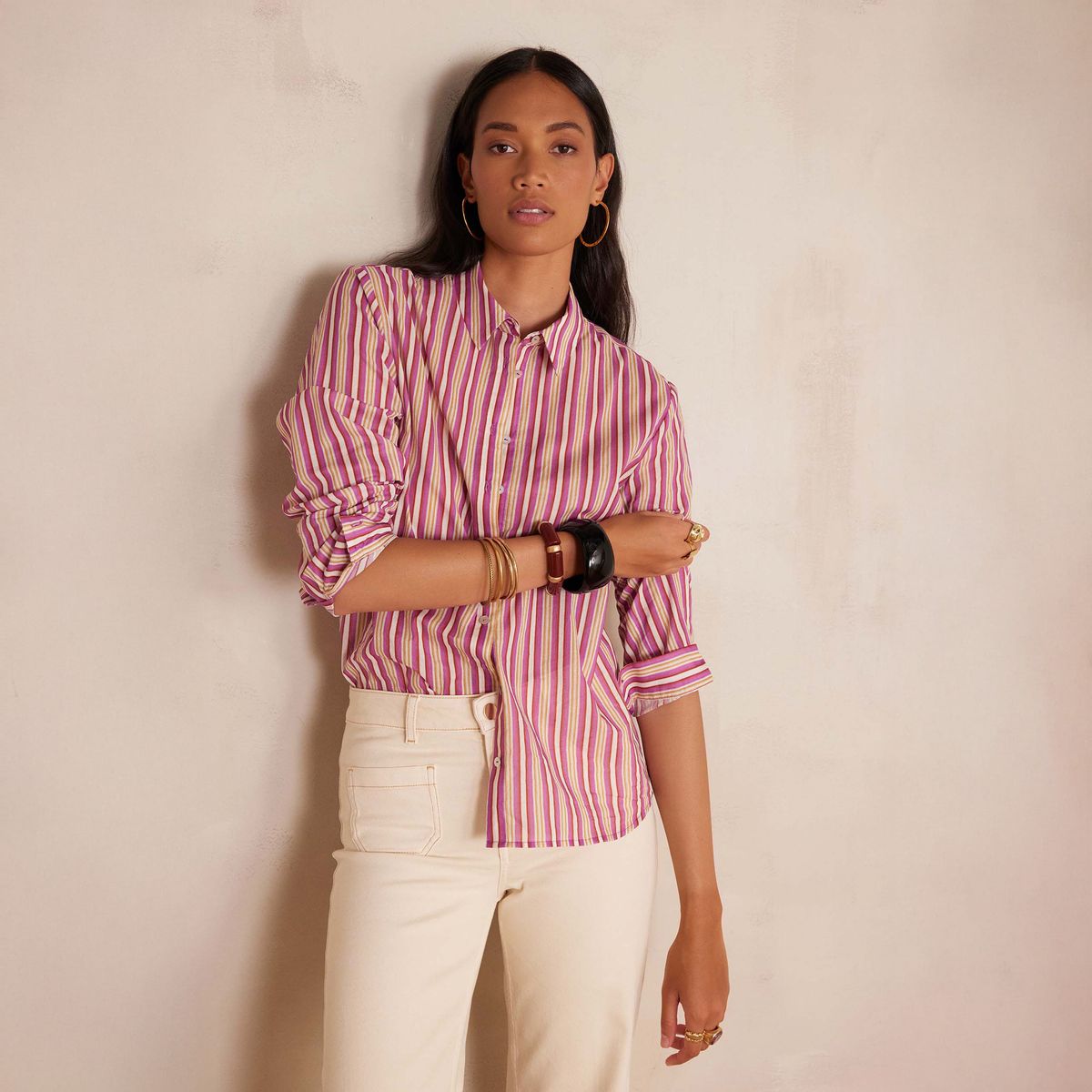 MAISON 123 - Blusa Rayas Algodón Mujer Maison 123