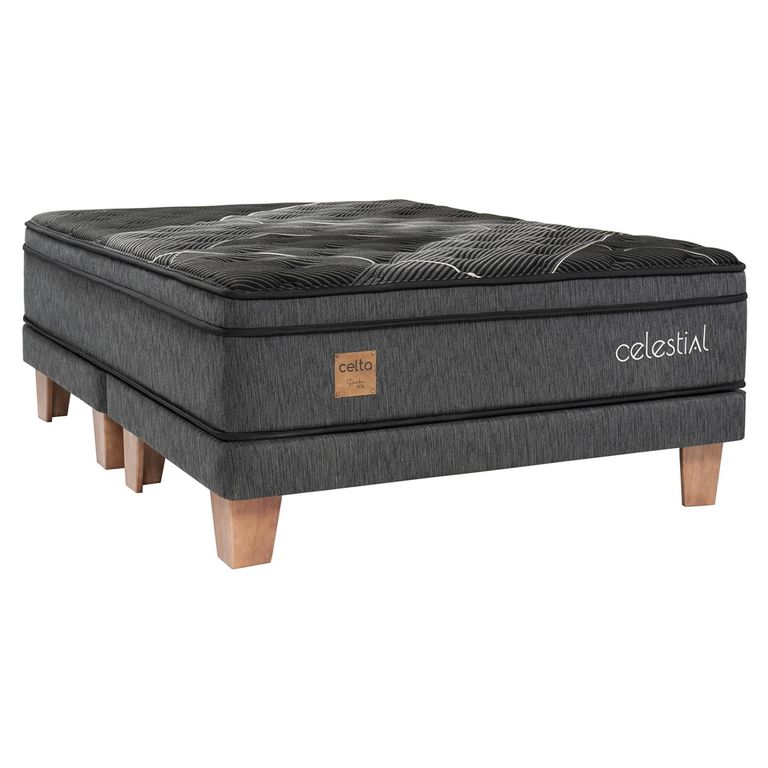 CELTA Cama Europea Celestial 2 Plazas Base Dividida