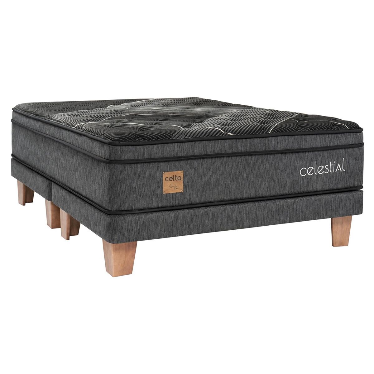 CELTA - Cama Europea Celestial 2 Plazas Base Dividida Celta