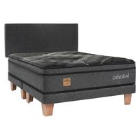 Cama Europea Celestial Super King Base Dividida + Respaldo