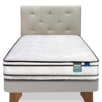 Cama Europea Innova 1.5 Plaza Flex(105x200)+ Respaldo Almendra