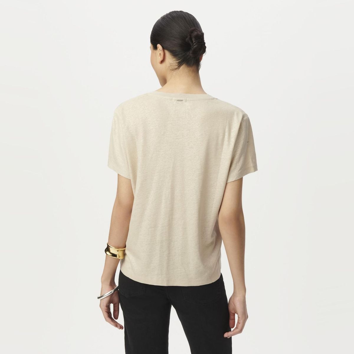 IKKS - Polera Manga Corta Lino Mujer IKKS