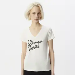 IKKS - Polera Manga Corta Mensaje Algodón Mujer