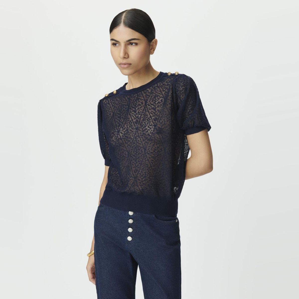 IKKS - Sweater Punto Calado Mujer Ikks