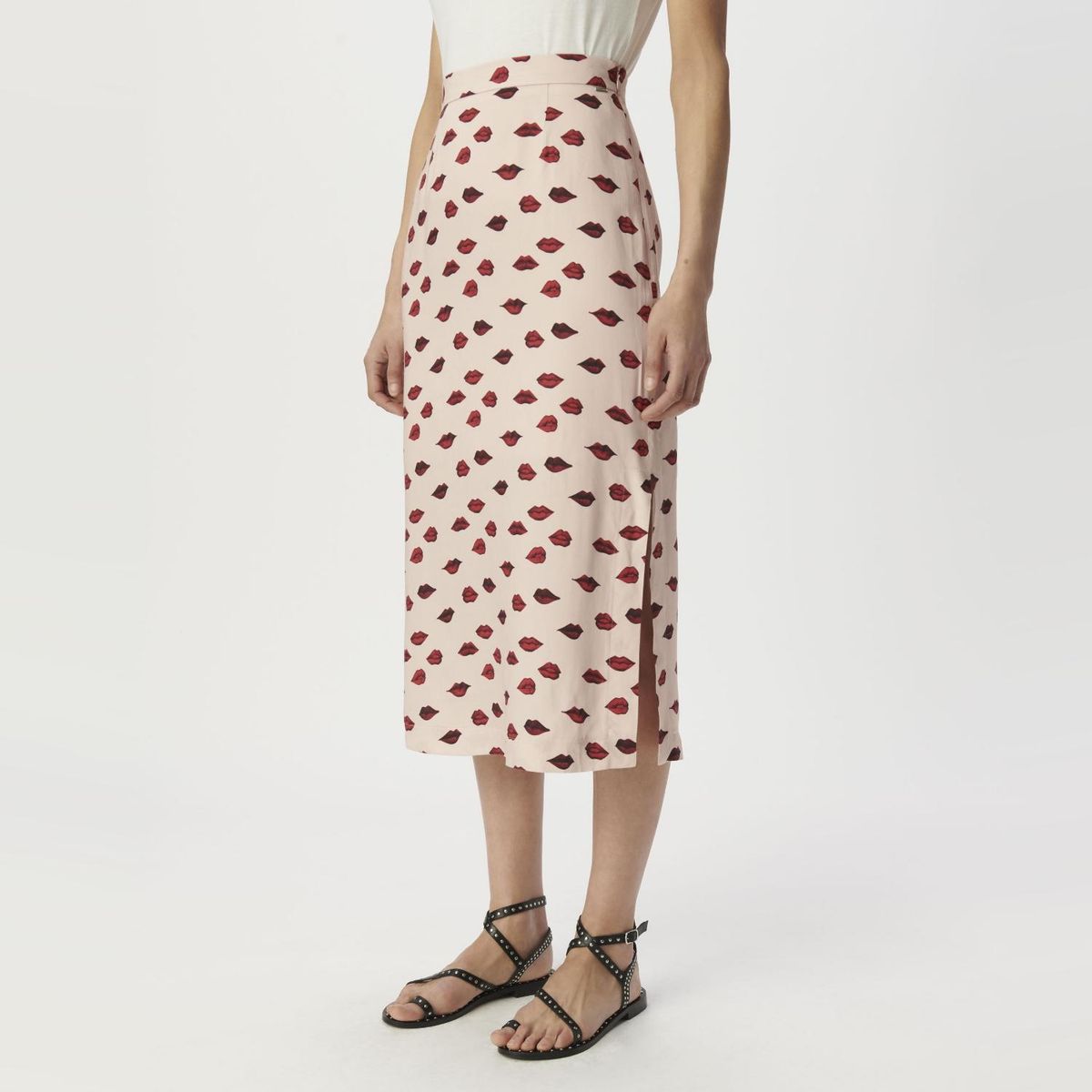 IKKS - Falda Midi Estampada Mujer IKKS