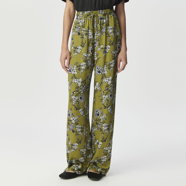 Pantalón Ancho Estampado Mujer